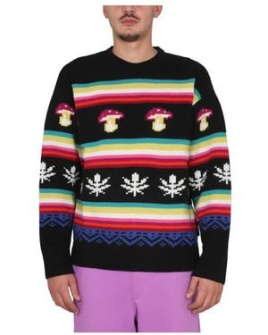 MSGM Wollpullover Mit Rundhalsausschnitt - Rot