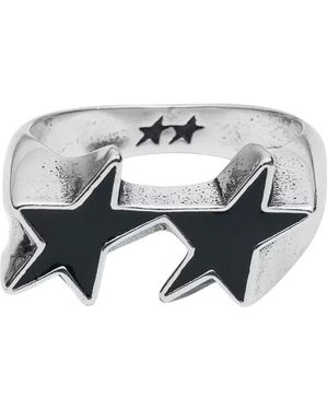 Twojeys Accessoires ,Grijs ,Leer Icon Enameled Single Ring