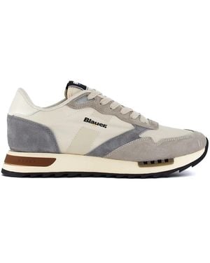 Blauer Sneakers - Blanc