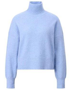 Samsøe & Samsøe Alpaka Wollmischung Rollkragenpullover - Blau