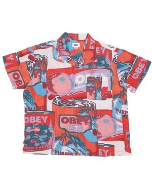 Obey Short Sleeve Shirts - Red