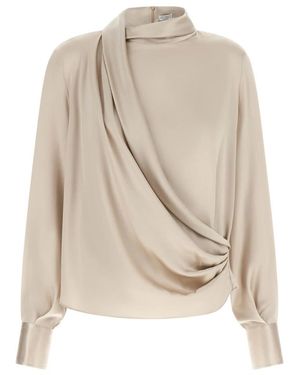 Brunello Cucinelli Blouses - Natural