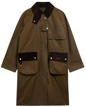 Barbour Jassen ,Groen ,Katoen Kirklees Waxed Jacket - Bruin