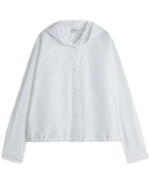 Aspesi Poplin Shirt Met Capuchon - Wit