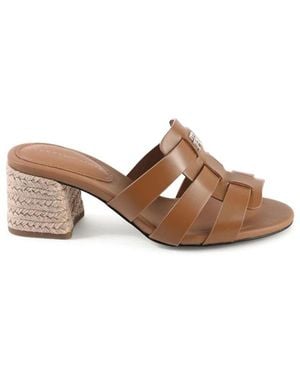 Tommy Hilfiger Heeled Mules - Brown