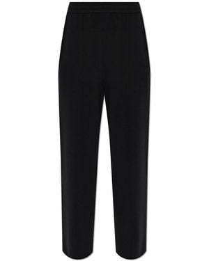 Lanvin Broeken ,Zwart ,Wol Wolbroek Met Rechte Pijpen