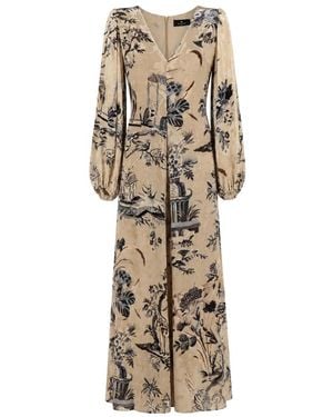 Etro Kleedjes ,Maxi Jurk - Naturel