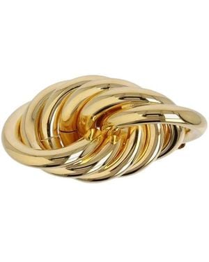 Jil Sander Braided Brass Brooch - Metallic