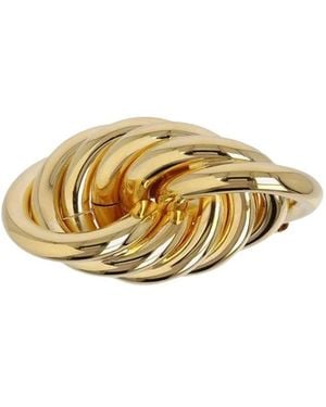 Jil Sander Elegante Brosche Aus Messing - Mettallic