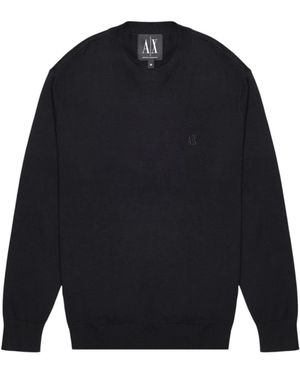 ARMANI EXCHANGE Round-Neck Knitwear - Blue