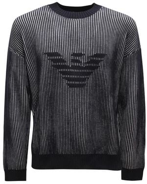 Armani Round-Neck Knitwear - Grey