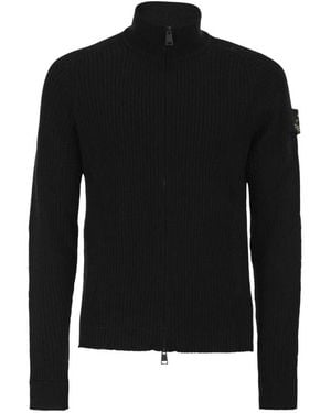 Premiata Woll-Strickjacke Mit Reißverschluss - Schwarz