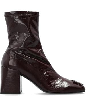Courreges Schoenen ,Rood ,Katoen Reedition Enkellaarsjes Met Hak - Bruin