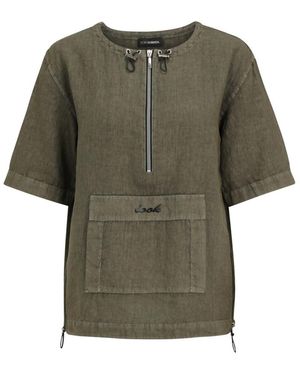 Doris Streich Linnen Blouse - Groen