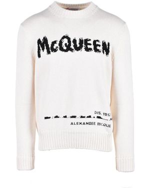 McQueen Round-Neck Knitwear - White