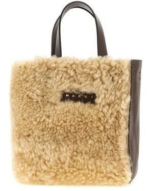 Marni Tassen ,Veelkleurig ,Katoen Museo Soft Mini Montone Handbag - Metallic