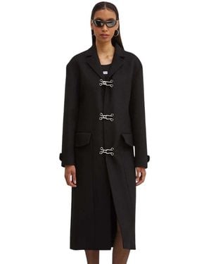 Moschino Einreihiger Wollmantel - Schwarz