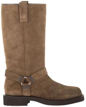 Brunello Cucinelli High Boots - Marrone
