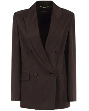 Max Mara Studio Double-Breasted Blazer - Zwart