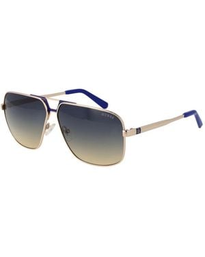 Guess Silber Aviator Sonnenbrille Blau Verlauf