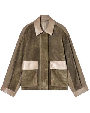 Giorgio Armani Leather Jackets - Green