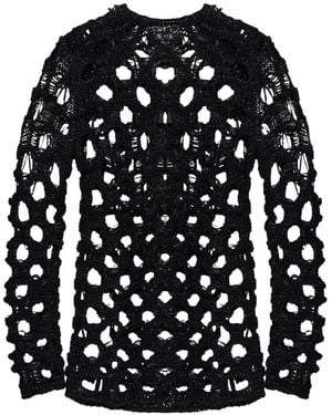 Comme des Garçons Round-Neck Knitwear - Negro