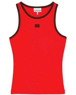 Ganni Tops ,Rood ,Sleeveless Tops