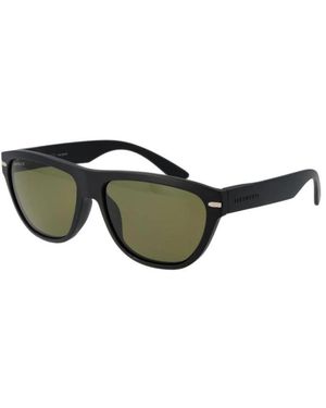 Serengeti Polarisierte Nylon Vollrand Rechteck Sonnenbrille - Grün