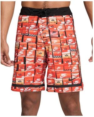 Nike Fitness ,Veelkleurig ,Polyester Stacked 9" Board Short - Rood