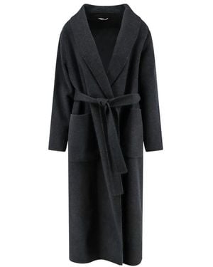 Hevò Belted Coats - Nero