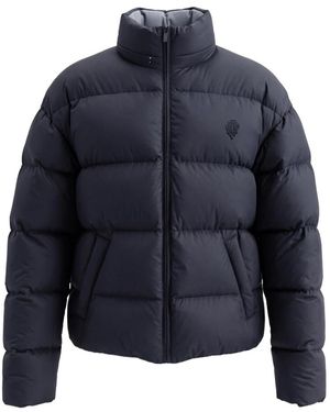 Gucci Leichte Wattierte Jacke Mit Reißverschluss - Blau