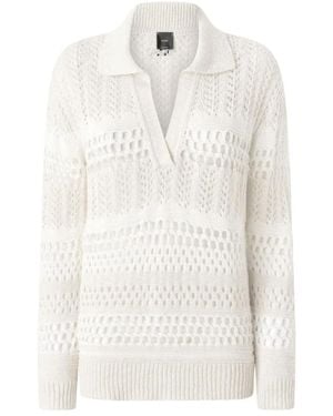 Pinko V-Neck Knitwear - White