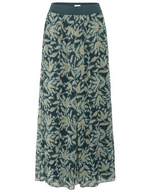 Saint Tropez Gekreukte Maxi Rok Pine Autumn Floral - Groen