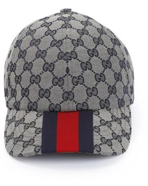 Gucci Beige blue hat new web - Grau