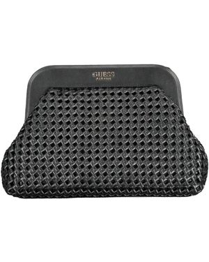 Guess Schwarze handtasche mit verstellbarem riemen und abnehmbarer schulter, innentasche, kontrastdetails, magnetverschluss - Grau