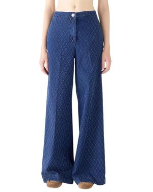 Shaft Wide Jeans - Azul