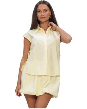 Ydence Overhemden ,Geel ,Katoen Blouse Sabrina - Naturel