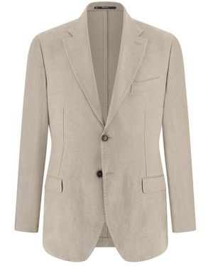BOGGI Jassen ,Linnen Twill Linnen Blazer - Naturel
