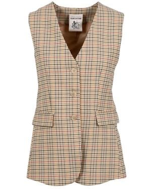 Semicouture Waistcoats - Brown