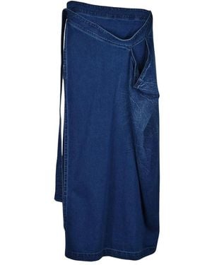Yohji Yamamoto Midi Skirts - Azul