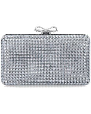 Self-Portrait Tassen ,Blauw ,Polyester Crystal Clutch - Metallic