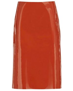 Ferragamo Midi Skirts - Orange