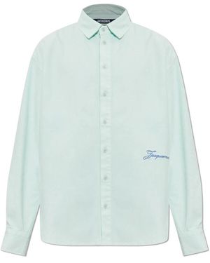 Jacquemus Overhemden ,Blauw ,Katoen Simon Katoenen Shirt - Groen