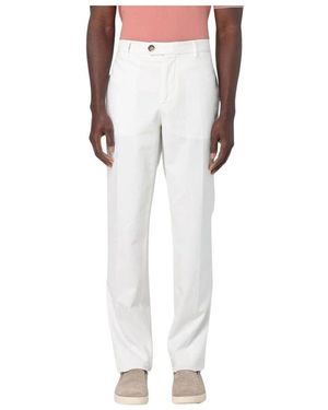 Brunello Cucinelli Straight Pants - White
