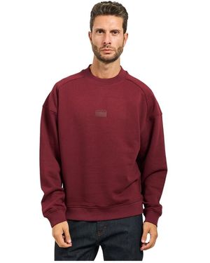 HUGO Roter Crew Neck Sweatshirt Mit Logo