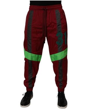 Dolce & Gabbana Nylon Jogginghose - Rot
