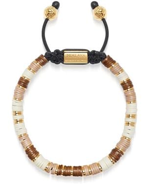 Nialaya #39;S Beaded Bracelet With, And Disc Beads - Metallic
