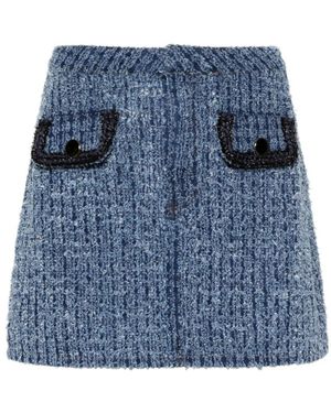Self-Portrait Denim Skirts - Blauw