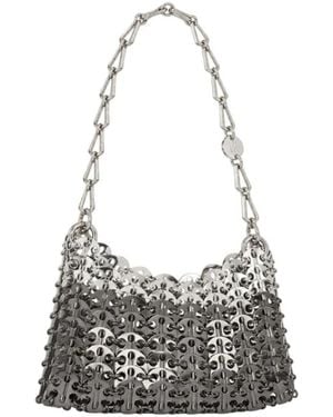 Rabanne Mesh Schultertasche - Grau