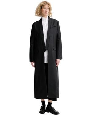 KENZO Kimono-Mantel Aus Schurwolle Und Seide - Schwarz